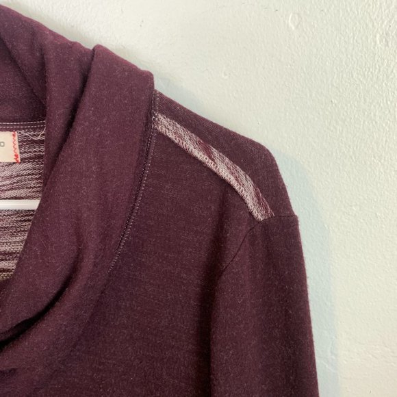 Max Studio Maroon Weekend Cowl Neck Long Sleeve Dress - Picture 6 of 7